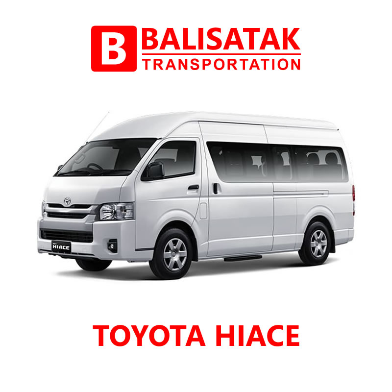 Sewa Hiace Bali, Sewa mobil Toyota Hiace Commuter dengan sopir di Bali, kapasitas 14 orang penumpang